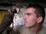 <p>Balázs Buzás with Falcon (<em>Falco</em> sp.), Bugac, HUNGARY. Photo: Zoltán Lendvay</p>