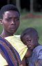 Local woman with baby, Lake Rwihinda (Mutwenzi NR), N of Kirundo, BURUNDI