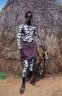 Karo man with AK-47, Kolcho (426 m), near the Omo River, South Omo Valley, ETHIOPIA